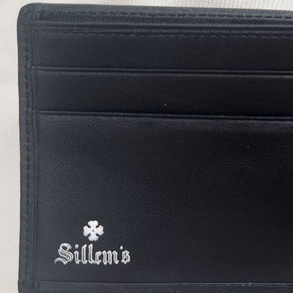 Black Leather Wallet Sillems - Picture 3 of 6